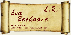 Lea Resković vizit kartica